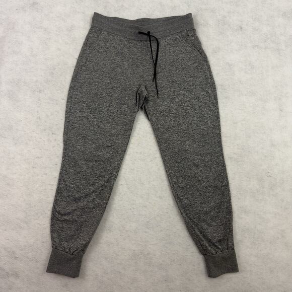 Athleta Gray Medium Drawstring Joggers Polyester Spandex Cozy Activewear - Picture 3 of 10